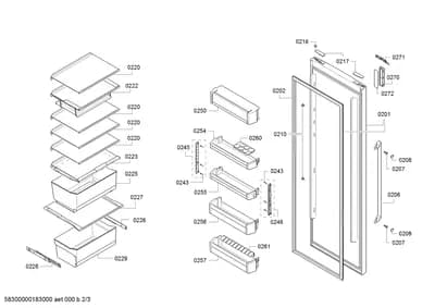 Door & Housing, Screws (0201-0271)