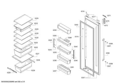 Screws, shelves trays (0207-0271)