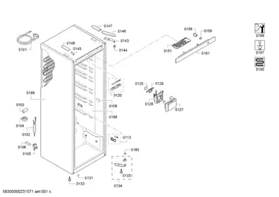 Door & Housing, Hinges (0108-0158)