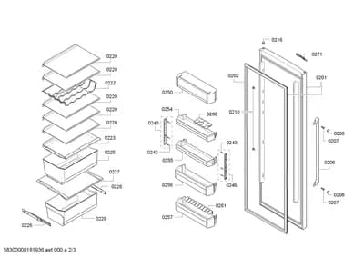 Screws, shelves trays (0207-0271)