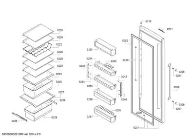 Screws, shelves trays (0207-0271)