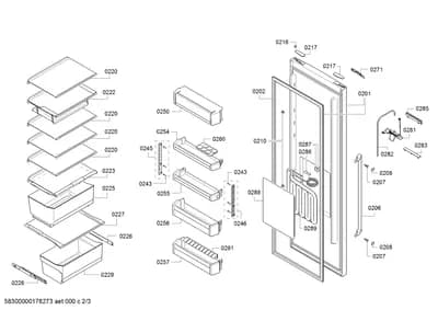 Screws, shelves trays (0207-0286)