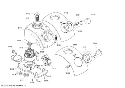 Door & Housing, Screws (0101-0121)