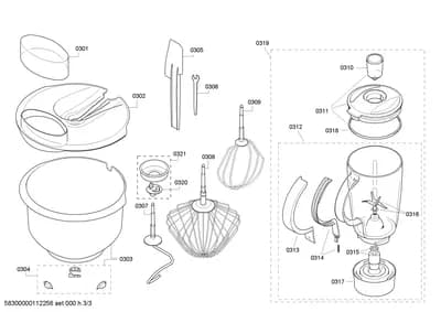 mounting and fixing sets (0301-0310)