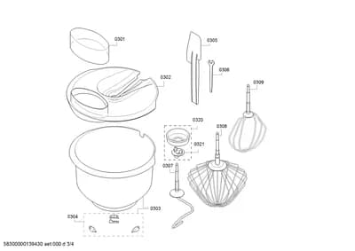 mounting and fixing sets (0301-0305)