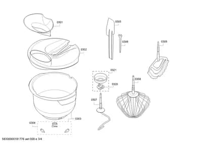 mounting and fixing sets (0304-0305)