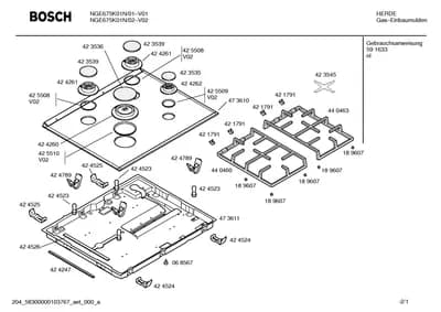 burnercaps rings, Mounting & Fixing (0110-0213)