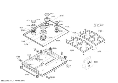 burnercaps rings, Seals & Gaskets (0103-0199)