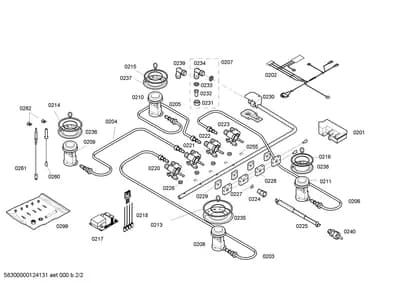 Seals & Gaskets, burnercaps rings (0201-0262)