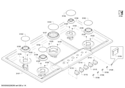 burnercaps rings, othergasparts (0101-0199)