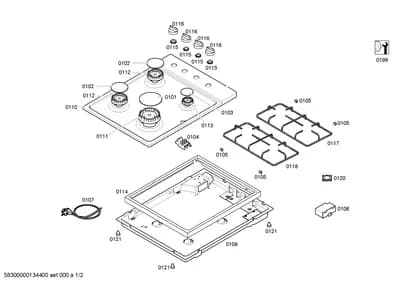 Seals & Gaskets, shelves trays (0115-0199)