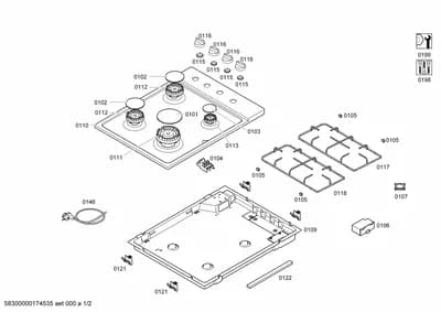 shelves trays, Seals & Gaskets (0107-0199)