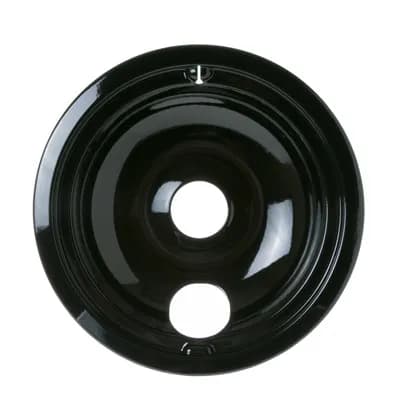 Rear 8" Black Porcelain Drip Bowl Assembly