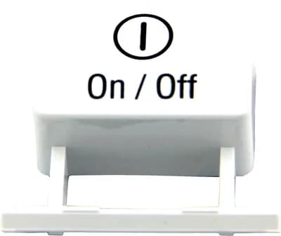 Push Button Cap On/Off Button, White (1/Pkg)
