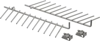 Flip Tine Set, W/ Clips, Upper Rack