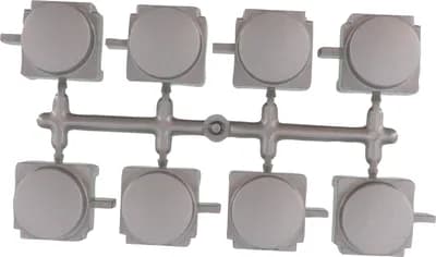 Push Button Cap Pushbutton, Start/Stop, Silver (6/Pkg)