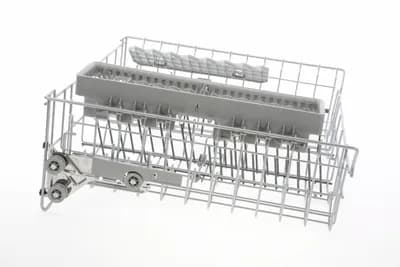Upper Crockery Basket Silver, 6 Flip Tines, Rackmatic