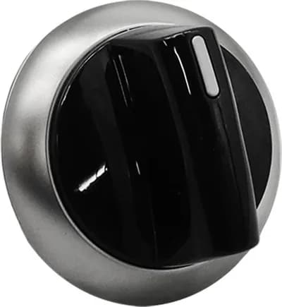 Knob Assembly, Gas, Black W/Nickel