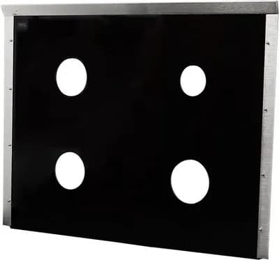 Maintop, Dual Fuel, Black Glass/SS Trim, Glued
