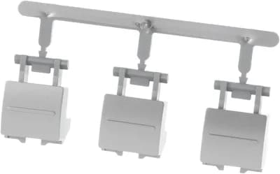 Push Button Set Pushbutton Array, Silver (SS), 3-Button
