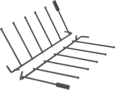 Set For Upper Rack, Rear Left Side, Dark Grey (2x Flip Tines)