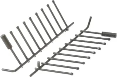 Flip Tine Set For Upper Rack, Front Left Side, Dark Grey (2x Flip Tines)