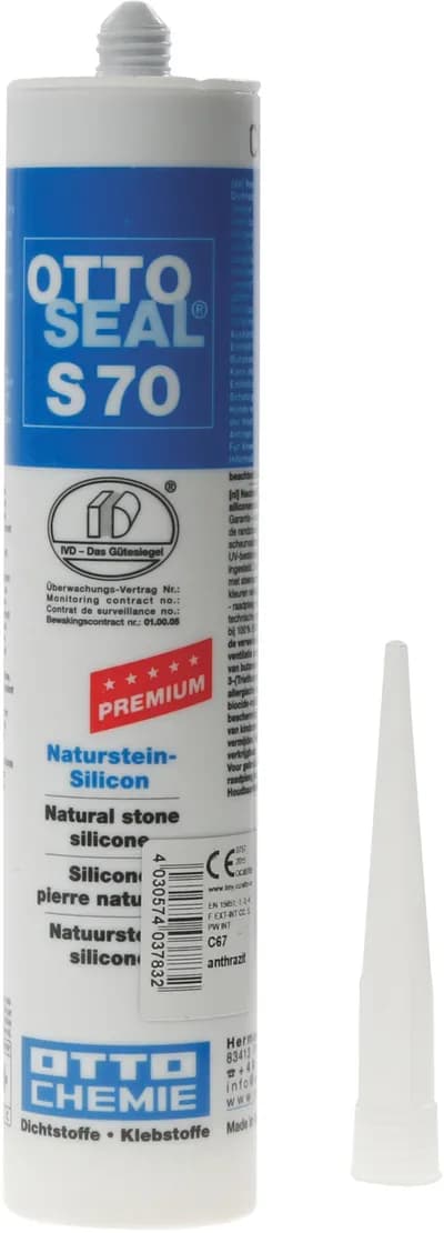 Sealant Ottoseal S70 (=Novasil S70), Anthrazit S70-04-C67 One-Component, Air