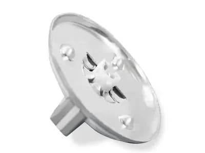 Control Knob White Silver